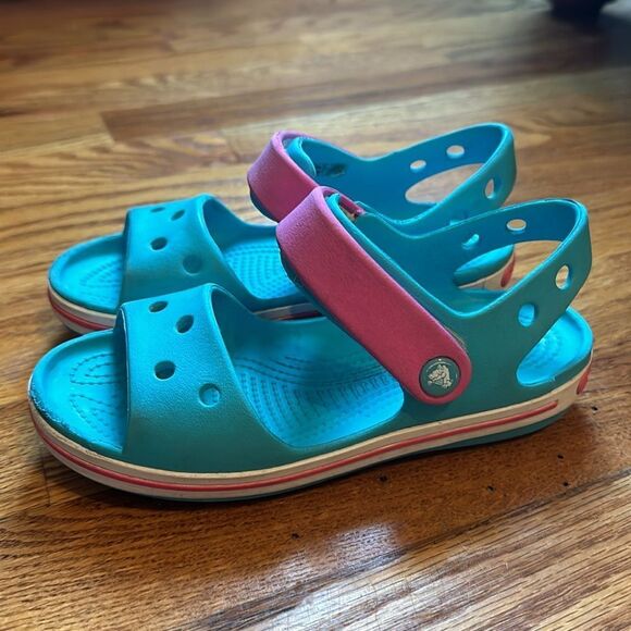 Girls Kids Crocs Sandal Summer Shoe Open Toe C 12 - Picture 6 of 7